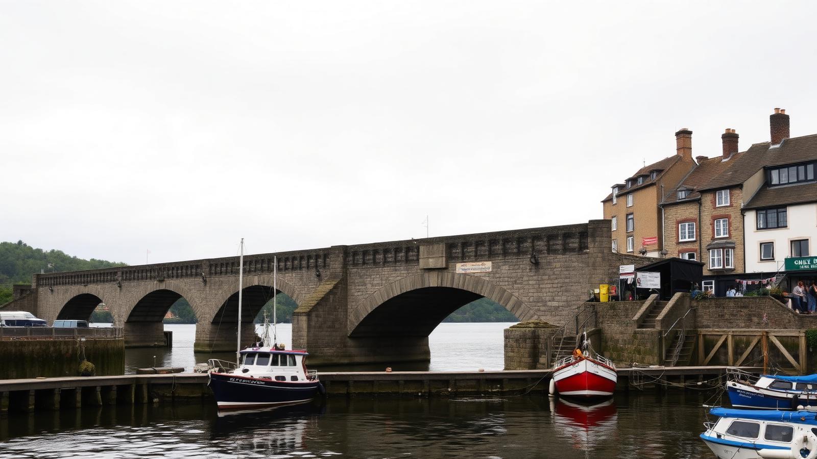Structured Data for Bideford trades and small businesses — Bideford long bridge over the River Torridge in North Devon, where DigitalTiger supports small businesses
