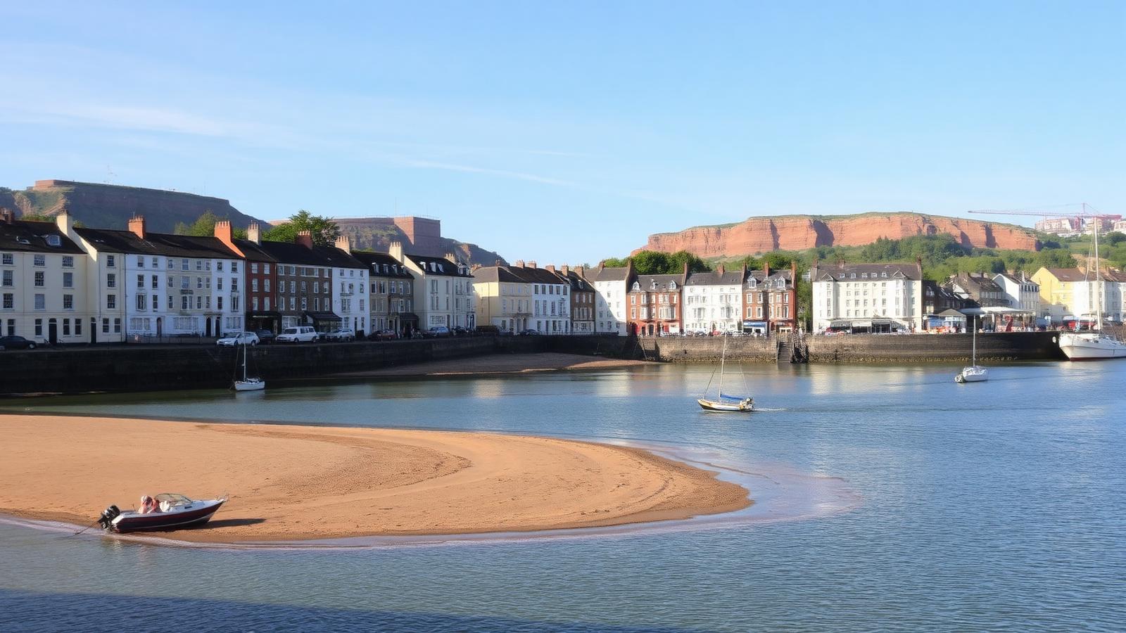 Structured Data for Teignmouth trades and small businesses — Teignmouth estuary, sandy spit and Georgian seafront in Devon, covered by DigitalTiger